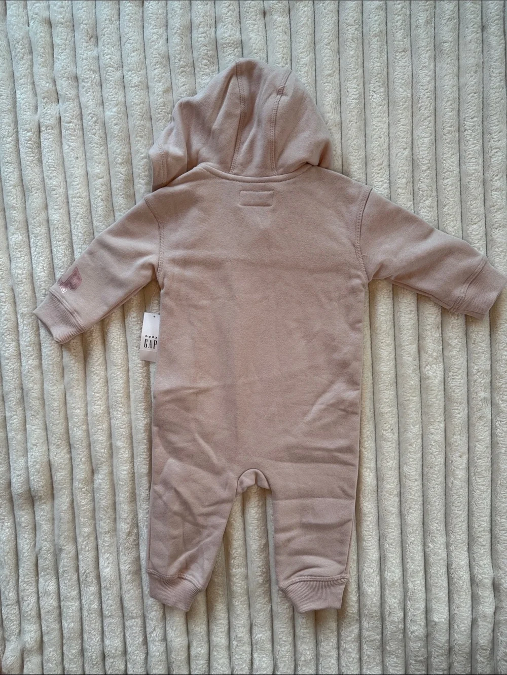 GAP Light Pink Hooded Baby One-Piece Romper with Mouse Ears